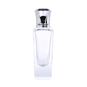 European Style 50ML Unique Glass Perfume Oil Bottle with Silver Metal Cap