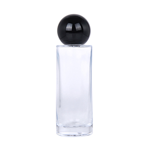Wholesale 50ML Empty Round Glass Perfume Bottle with Black Cap