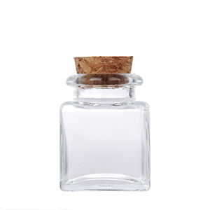 Wholesale Baby Use 35ML Square Glass Mini Jar for Candy