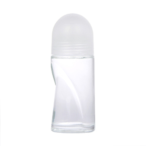Wholesale Refillable 50ML Glass Cosmetic Roll On Bottle for Lotion