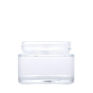 Wholesale Clear 50 Gram Cosmetic Glass Jars with Bamboo Lids
